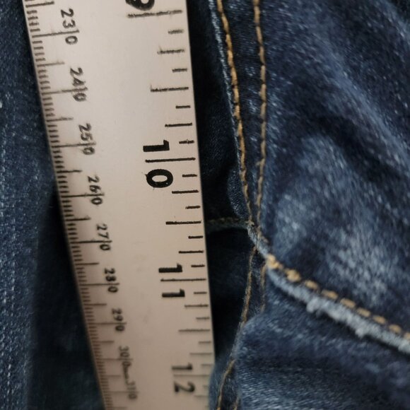 Lane Bryant Womens Jeans Size18 Mid Rise Tapered Leg Whiskered Blue Denim - Picture 6 of 12